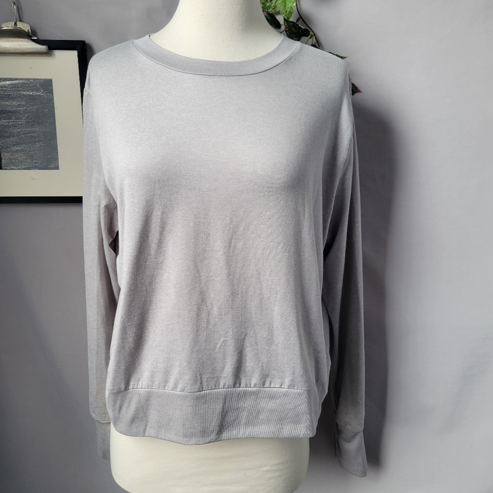 Vuori Halo Crew Neck Pullover Sweatshirt Light Gray XS